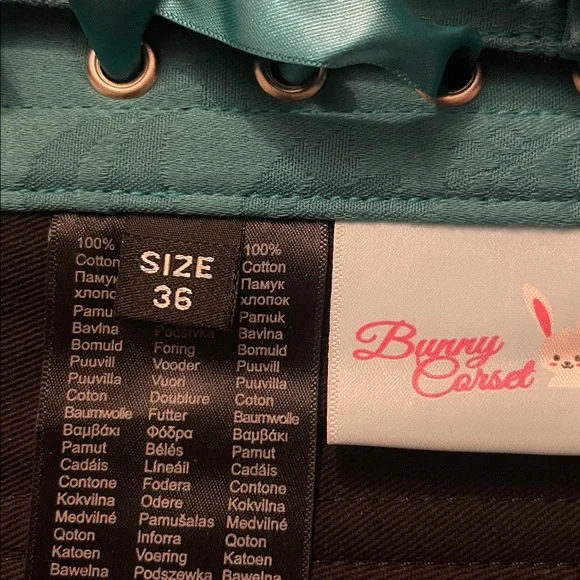 Bunny Corset Teal Brocade Underbust